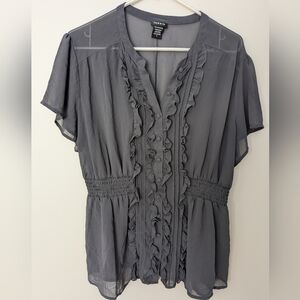 Torrid Sheer Dress Shirt